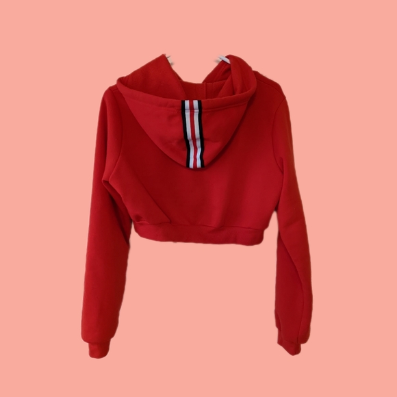Red cropped hoodie from Urban Planet - Picture 3 of 3